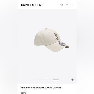 YSL New Era cap beige